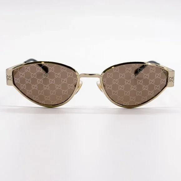 NEW GUCCI SUNGLASSES GOLD WOMEN CAT EYE EYEWEAR GUCCI GG1853S 003 - Picture 5 of 14